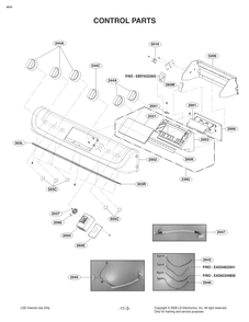 Control Parts Diagram and Parts List for FH4755LS ABDELGA LG Range