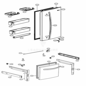 Part Location Diagram of ADX73350968 LG GASKET ASSEMBLY,DOOR