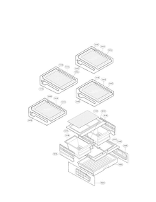 Refrigerator Parts Diagram and Parts List for LFX25974ST 01 LG Refrigerator
