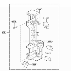 Latch Board Parts Diagram and Parts List for MH6150XLQ AWHEWRP LG Wall Oven