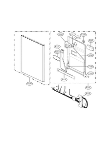 Door Parts Diagram and Parts List for LDS5811BB-01  LG Dishwasher