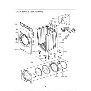 Section 1 Diagram and Parts List for DLG3744S ATTEEUS LG Dryer