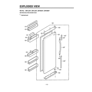 Section 7 Diagram and Parts List for LRSPC2031T ATICLGA LG Refrigerator