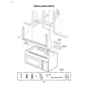 Section 2 Diagram and Parts List for LMVM1935SB AB1ELGA LG Microwave Oven Combo