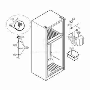 Ice Maker Parts Diagram and Parts List for LTCS20220S ASTCNA0 LG Refrigerator