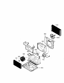 Air Handling And Cycle Diagram and Parts List for 58079056891  Kenmore Air Conditioner