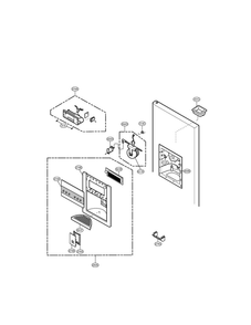 Dispenser Parts Diagram and Parts List for LSC27910TT 00 LG Refrigerator