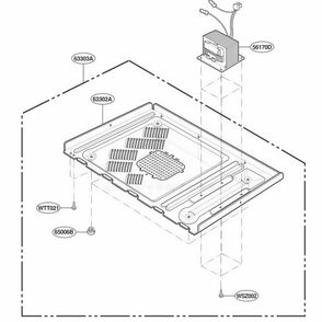 Base Plate Parts Diagram and Parts List for YKCMC155JWH0 AMWEKAC LG Range