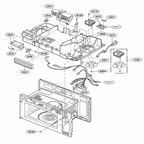 Interior Parts 3 Diagram and Parts List for MMV4205AAB ABKEMTG LG Range