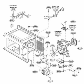 Interior Parts 2 Diagram and Parts List for 62464 CB6ESEA LG Wall Oven