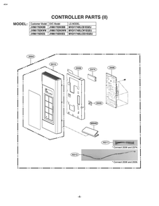 Controller Parts Diagram and Parts List for JVM6175DKBB CB1EGEU LG Microwave Oven Combo