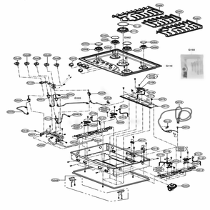 Main Diagram and Parts List for LCG3011ST ASTELGA LG Cooktop