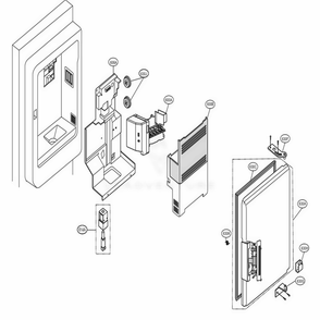 Ice Maker Parts Diagram and Parts List for 78403 AST1SER LG Refrigerator