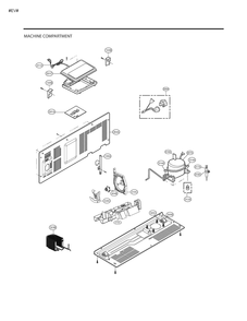 Machine Compartment Diagram and Parts List for GM-J227NSYM ASTCSE4 LG Refrigerator