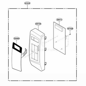 Control Panel Parts Diagram and Parts List for MA795B CBKEGSE LG Microwave