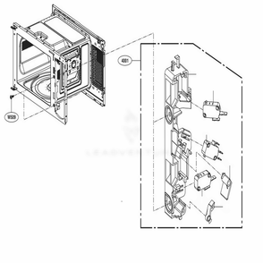 Latch Board Parts Diagram and Parts List for LMC1275SB CBKELGA LG Range