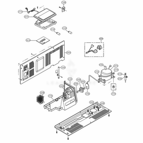 Mechanical Compartment Diagram and Parts List for LSXC22396S ASTCNA0 LG Refrigerator