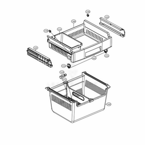 Freezer Parts Diagram and Parts List for LDCS24223B AWBCNA1 LG Refrigerator