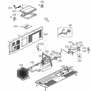 Machine Compartment Diagram and Parts List for 51862 ASWCSE2 LG Refrigerator