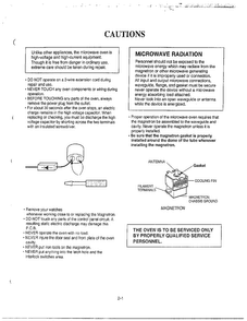 Cautions Diagram and Parts List for MA-972MW  LG Microwave