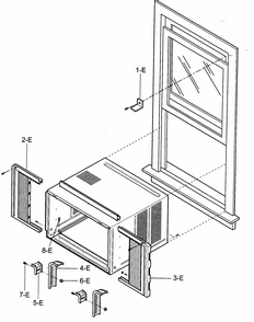 Installation Kit Assy Diagram and Parts List for 58075151500  Kenmore Air Conditioner