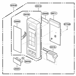 Control Panel Parts Diagram and Parts List for MT4110SKQ CMWEWRP LG Wall Oven