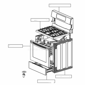 Main Diagram and Parts List for LRG3061BD FBDELGA LG Wall Oven