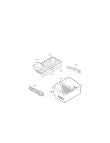 Freezer Parts Diagram and Parts List for LFC23760ST 01 LG Refrigerator