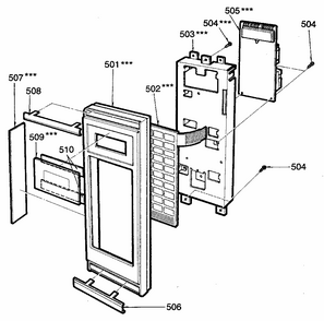 Control Panel Diagram and Parts List for 7218924680  Kenmore Microwave