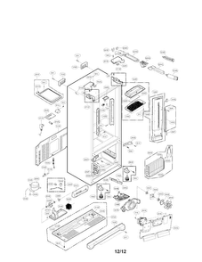 Case Parts Diagram and Parts List for LFX21976ST 02 LG Refrigerator