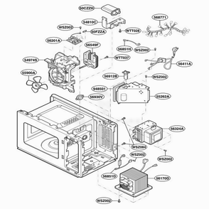 Part Location Diagram of 6411W2A002A LG POWER CORD ASSEMBLY