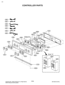 Controller Parts Diagram and Parts List for LD3642SP AB6LSTD LG Range