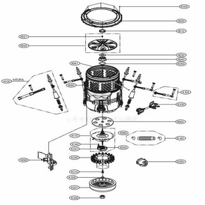 Part Location Diagram of AHL73894503 LG ROTOR ASSEMBLY