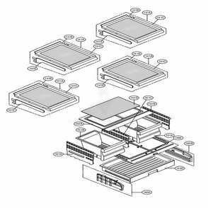 Refrigerator Parts Diagram and Parts List for LFX25974SB AWBCNA6 LG Refrigerator