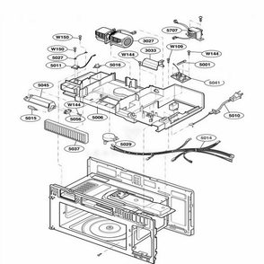 Interior Parts 3 Diagram and Parts List for 80802 AWHESEA LG Microwave