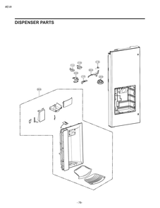 Dispenser Parts Diagram and Parts List for GM-L268NSJP ASTCNA0 LG Refrigerator