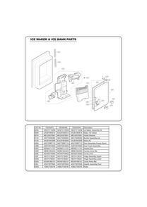 Ice Maker And Ice Bin Parts Diagram and Parts List for GC-L258VQXP ASWCSE3 LG Refrigerator