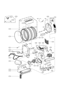 Dispenser Assembly Parts Diagram and Parts List for 79681393610  Kenmore Dryer