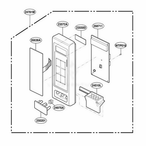 Controller Parts Diagram and Parts List for YMT4110SKQ KWHEWPC LG Wall Oven