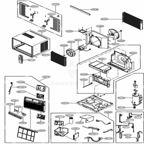 Main Diagram and Parts List for LW1216ER ASWAUSA LG Air Conditioner