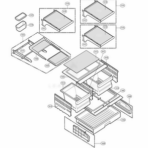 Refrigerator Parts Diagram and Parts List for 78754 ABICSER LG Refrigerator