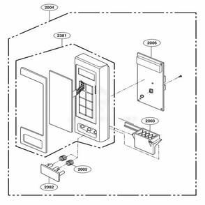 Controller Parts Diagram and Parts List for LSRM2010ST CSBESTD LG Wall Oven