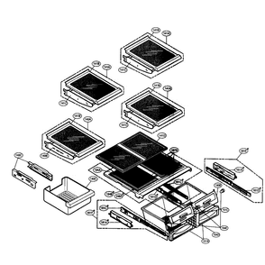 Refrigerator Diagram and Parts List for LFX21960ST 00 LG Refrigerator