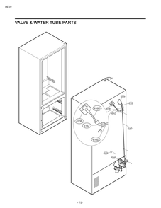 Valve And Water Tube Parts Diagram and Parts List for GM-L268NTJP ATICSE0 LG Refrigerator