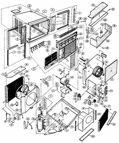 Unit Part Image Diagram and Parts List for GA-0911CC  LG Air Conditioner