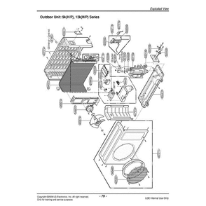 Section Diagram and Parts List for LSU120HE AWHAEUS LG Air Conditioner