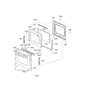 Door Diagram and Parts List for LRG3093ST 00 LG Range