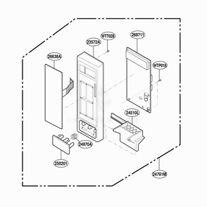 Control Panel Parts Diagram and Parts List for MS133SE MWEGSC LG Range