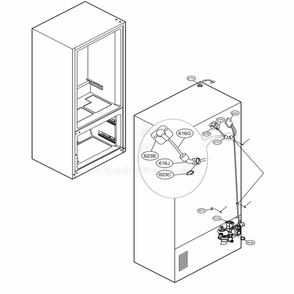 Valve And Water Tube Parts Diagram and Parts List for LSFXC2496D ASBCNA0 LG Refrigerator