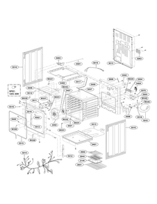 Cavity Parts Diagram and Parts List for LSB5682SB 00 LG Range